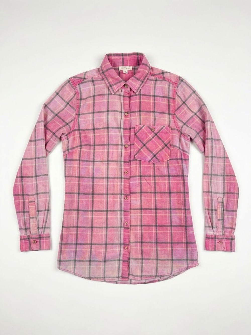 Maurices Pink Plaid Button-Down Shirt
